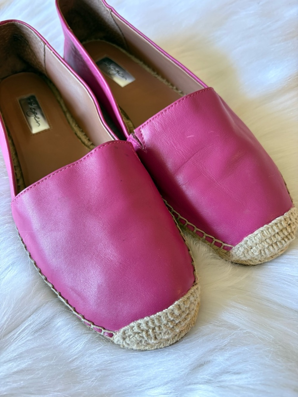 HALOGEN Magenta/Pink Leather Espadrille Flats Women’s size 9M - Picture 5 of 6